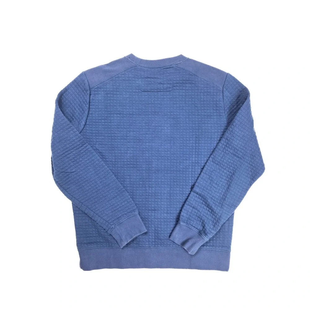Banana Republic Blue Henley Waffle Knit Pullover Sweater Men's‎ Size Medium